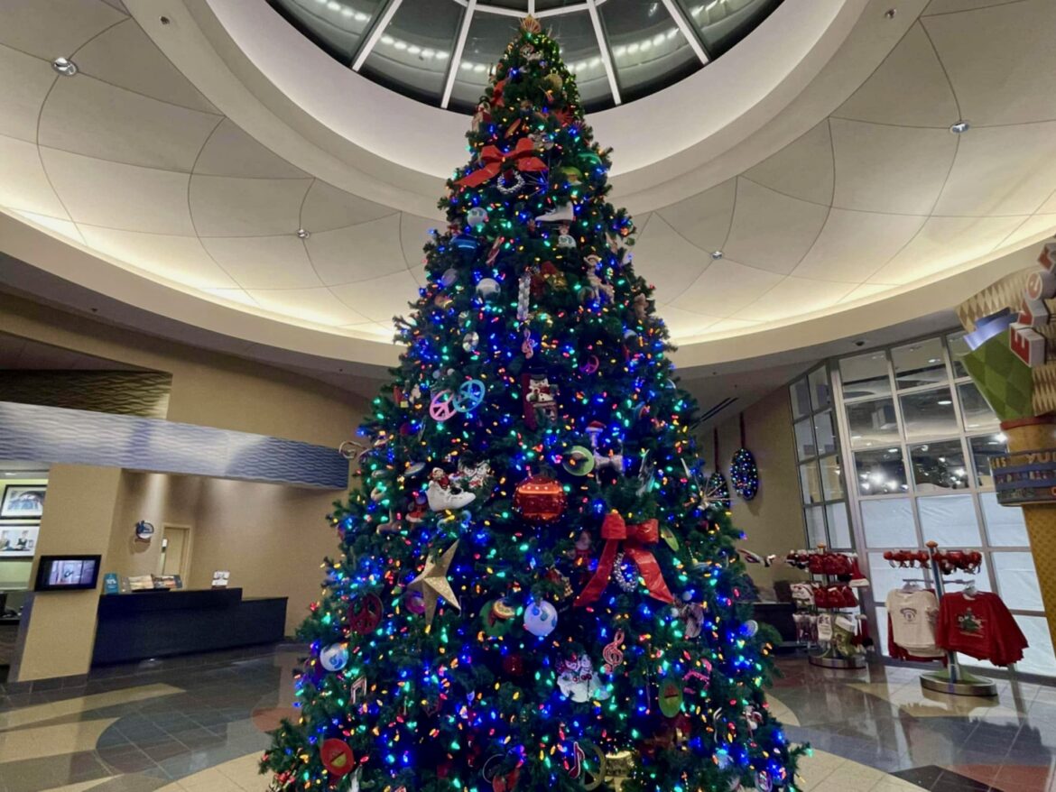 Pop Century Resort Decorated for the Holidays