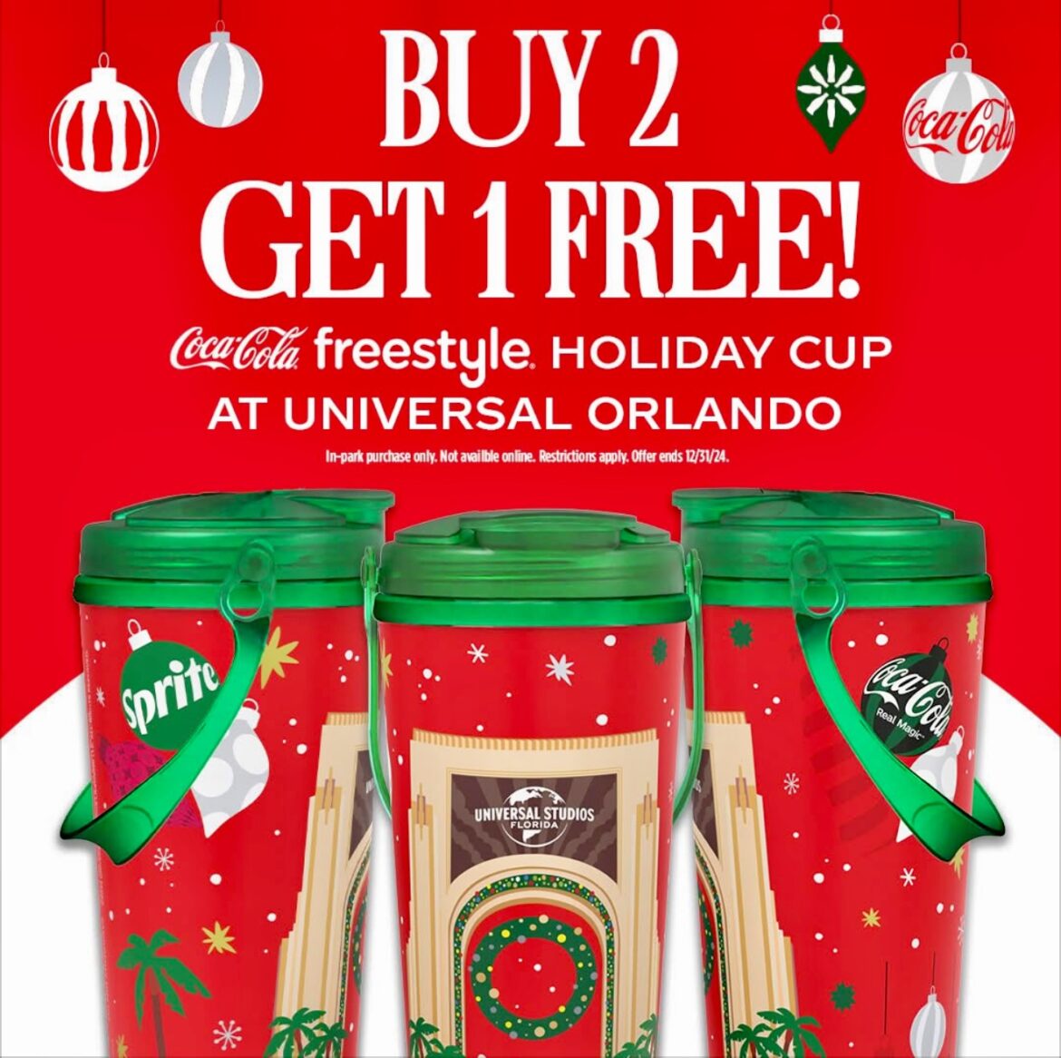 Universal Orlando Offers Holiday Discount on Coca-Cola Freestyle Cups