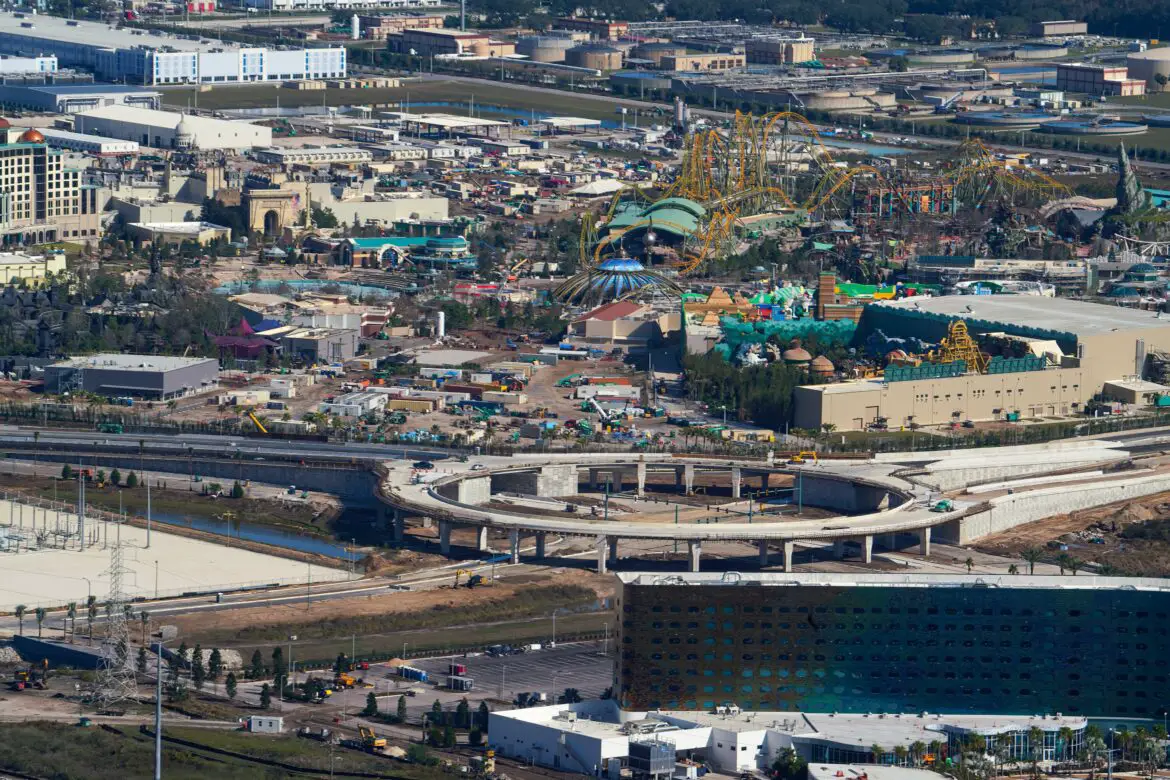 Aerial Photos of Epic Universe Construction for January 2025