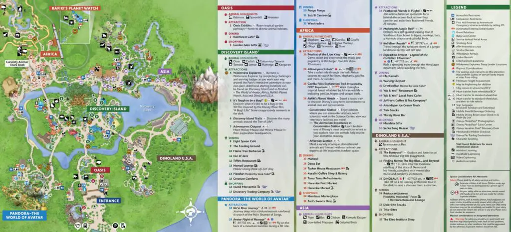 DinoLand USA Removed from Physical and Digital Animal Kingdom Park Map 4