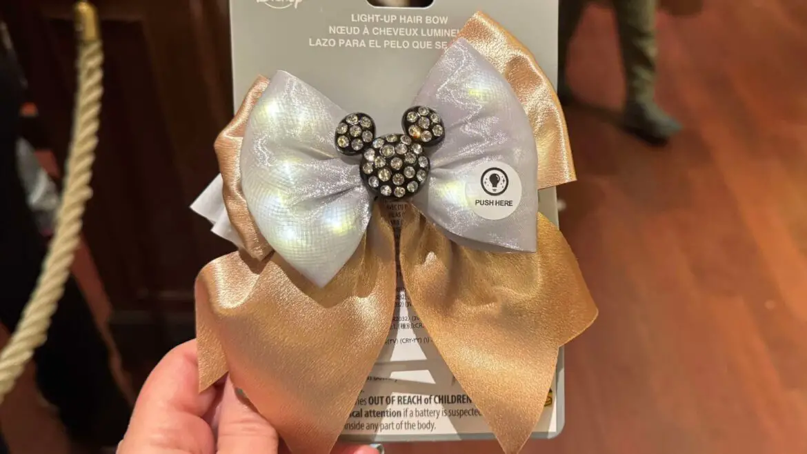 Shine Bright With The Enchanting Light Up Mickey Mouse Bow Hair Clip at Magic Kingdom