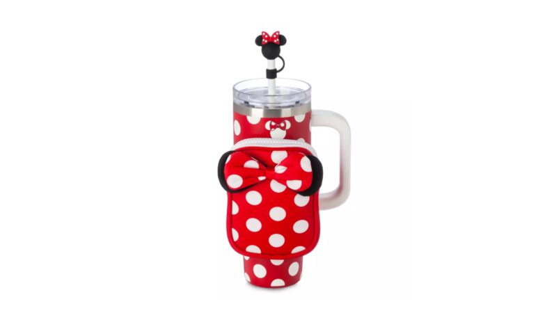 Minnie Mouse Icon Stainless Steel Travel Tumbler with Zip Case