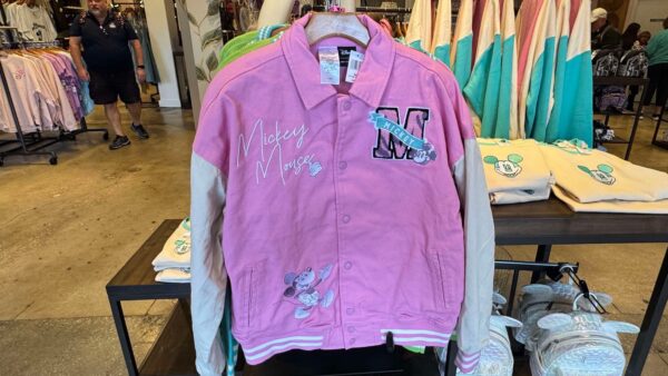 Pink Mickey Mouse Varsity Jacket