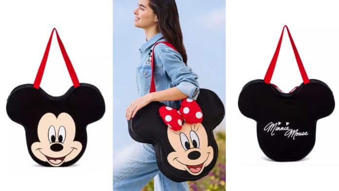 Mickey and Minnie Big Face Canvas Tote Bags