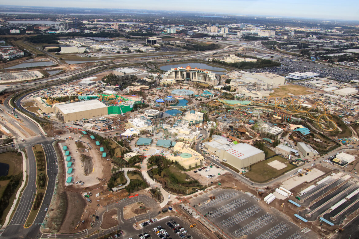 Latest Aerial Look at Universal Orlando Epic Universe Construction