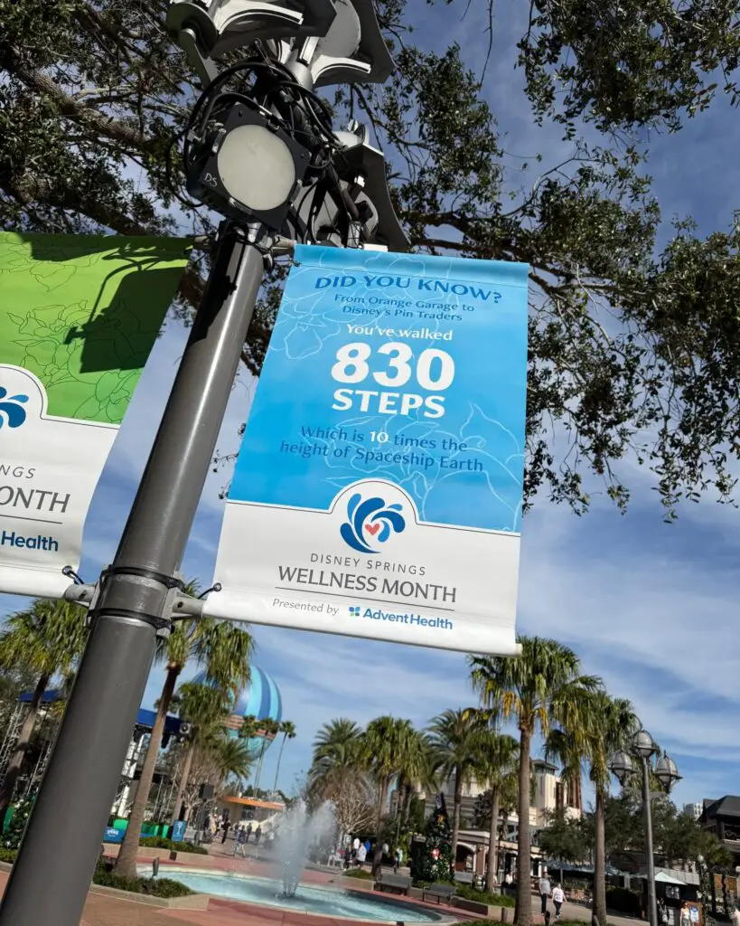 New Step Count Signs and Banners at Disney Springs for Wellness Month 2