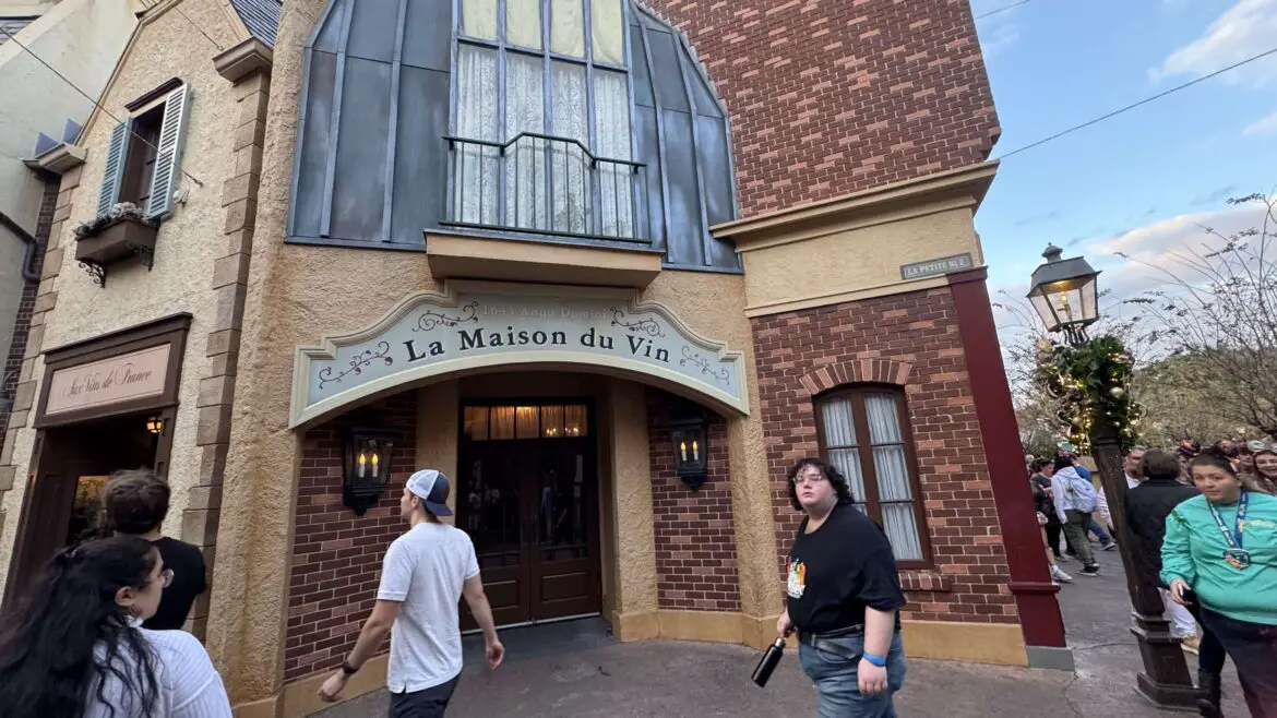 Wine Bar in France Pavilion Temporarily Closed for Refurbishment at EPCOT