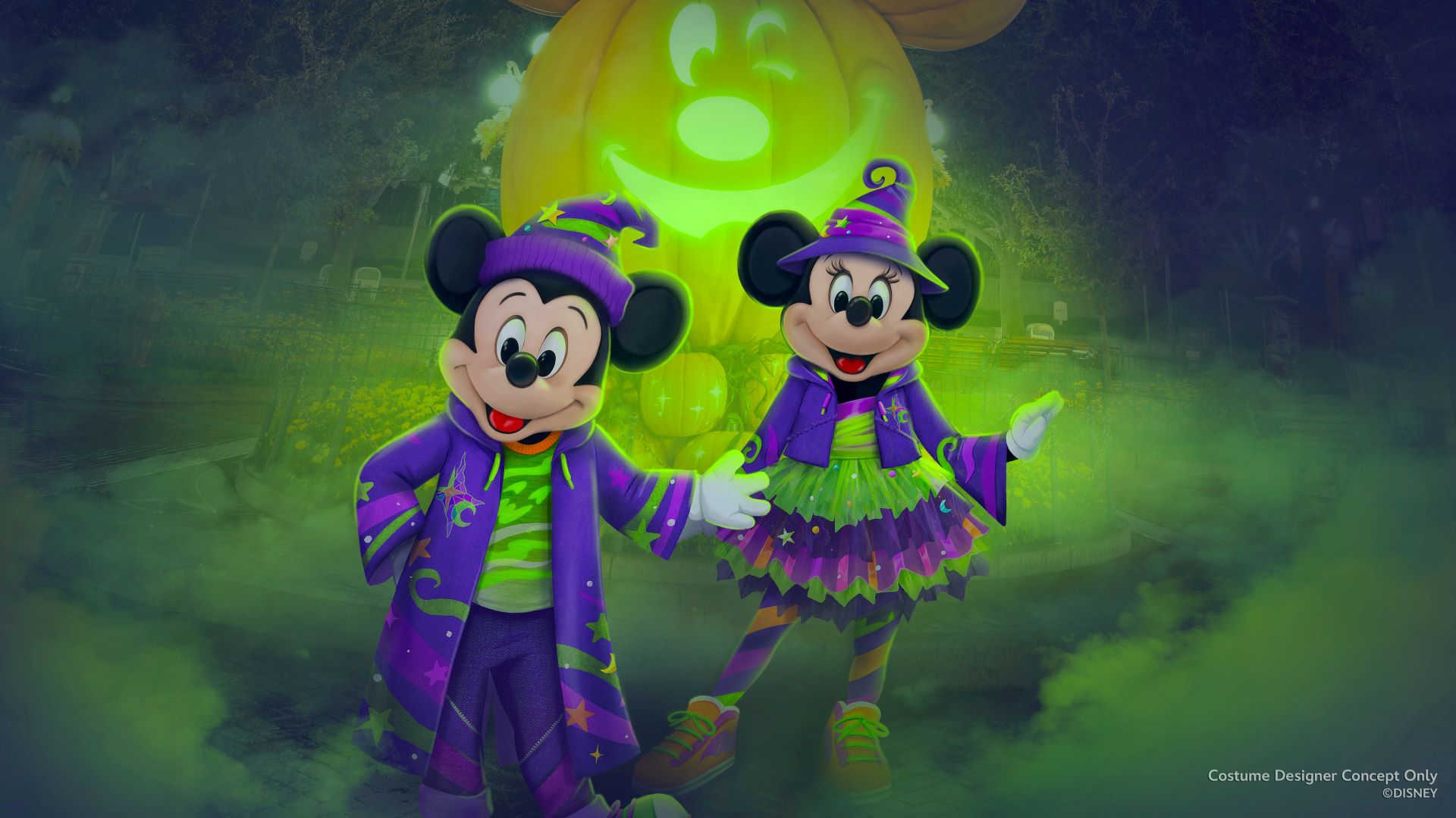 Get a First Look at Mickey and Minnie's Vibrant New Halloween Costumes ...