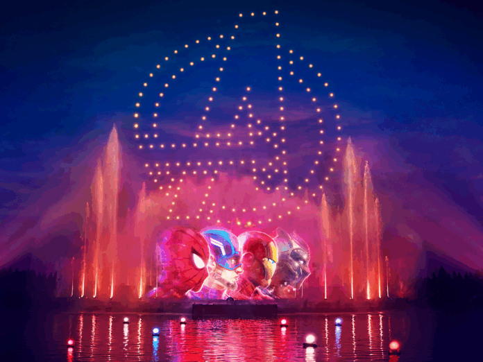 Disney Cascade of Lights at Disney Adventure World