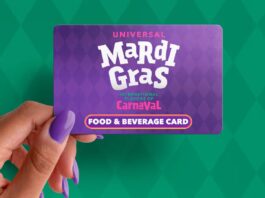 usf universal mardi gras food beverage card green bg h