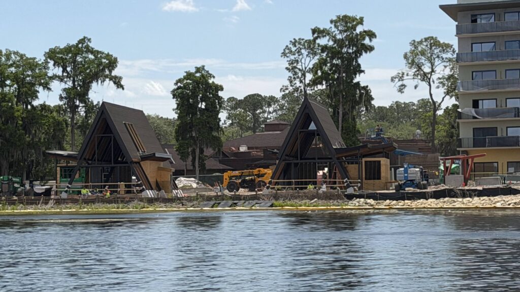 New Construction Photos Show Progress at Disney Lakeshore Lodge from Bay Lake