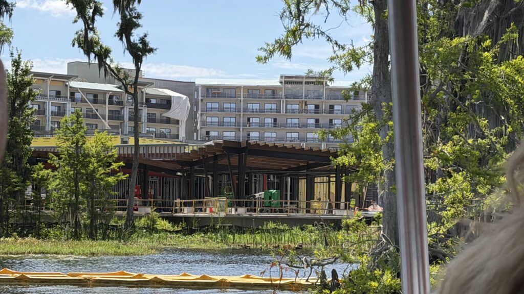 New Construction Photos Show Progress at Disney Lakeshore Lodge from Bay Lake