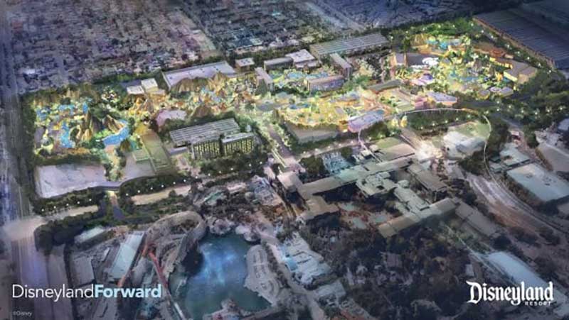 DisneylandForward Concept Art Shows Updated Pedestrian Bridge Design