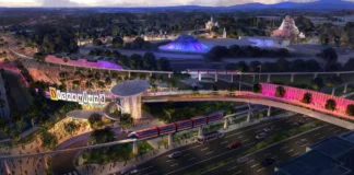 DisneylandForward Concept Art Shows Updated Pedestrian Bridge Design