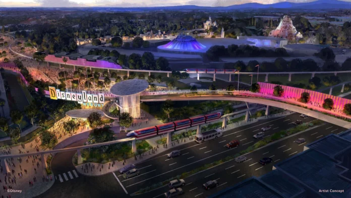 DisneylandForward Concept Art Shows Updated Pedestrian Bridge Design