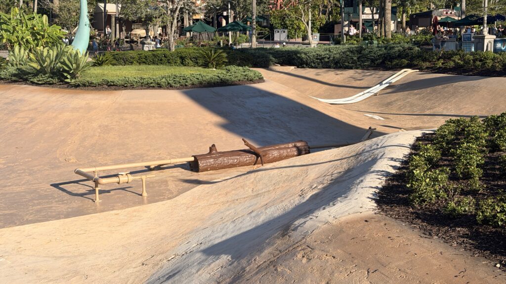 Echo Lake Refurbishment Continues With Freshly Painted Logs and Stumps
