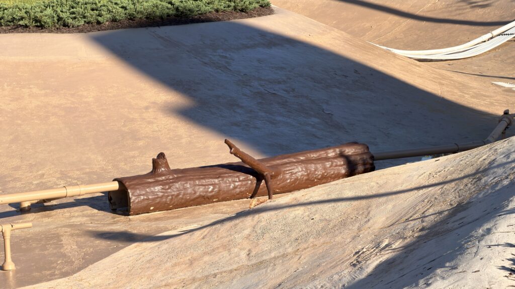 Echo Lake Refurbishment Continues With Freshly Painted Logs and Stumps