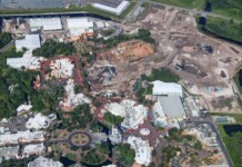 Latest Aerial Developments Across the Massive Magic Kingdom Expansion for Piston Peak and Villains Land Latest Aerial Developments Across the Massive Magic Kingdom Expansion for Piston Peak and Villains Land