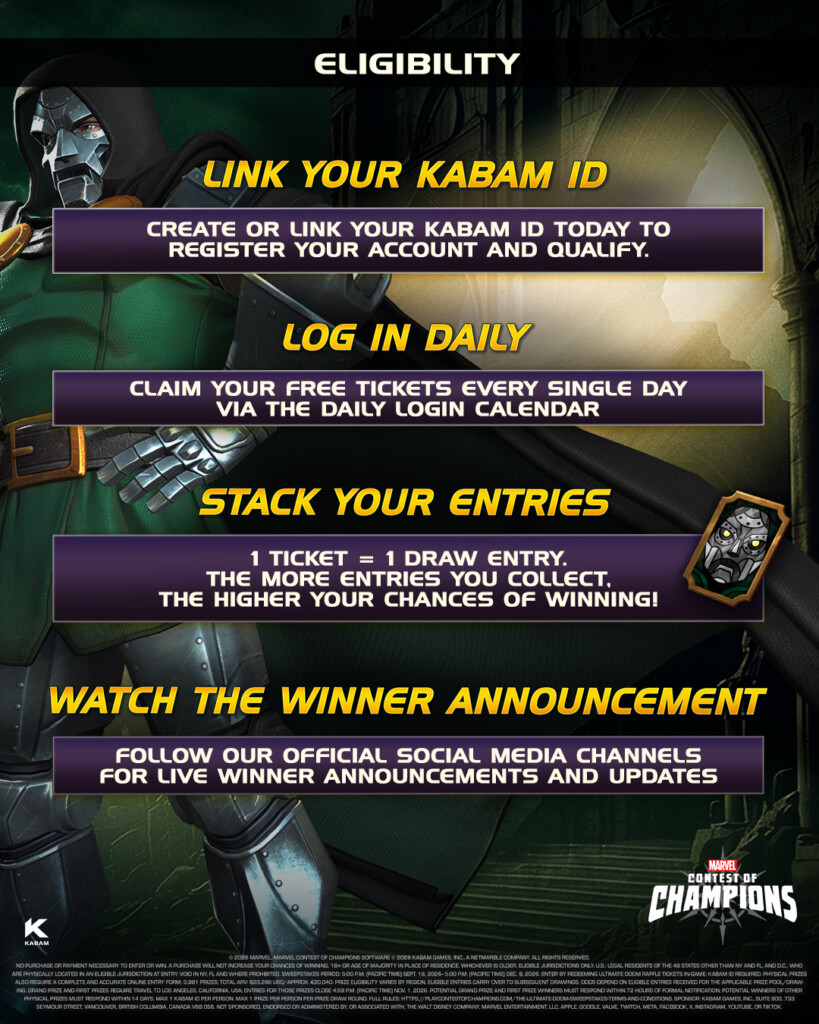 MCoC Sweepstakes Carousel