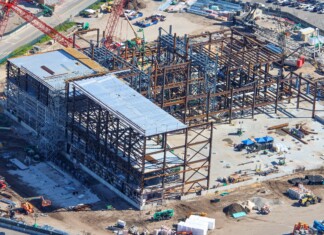 Monsters Inc Door Coaster Show Building Begins to Dominate the Hollywood Studios Skyline